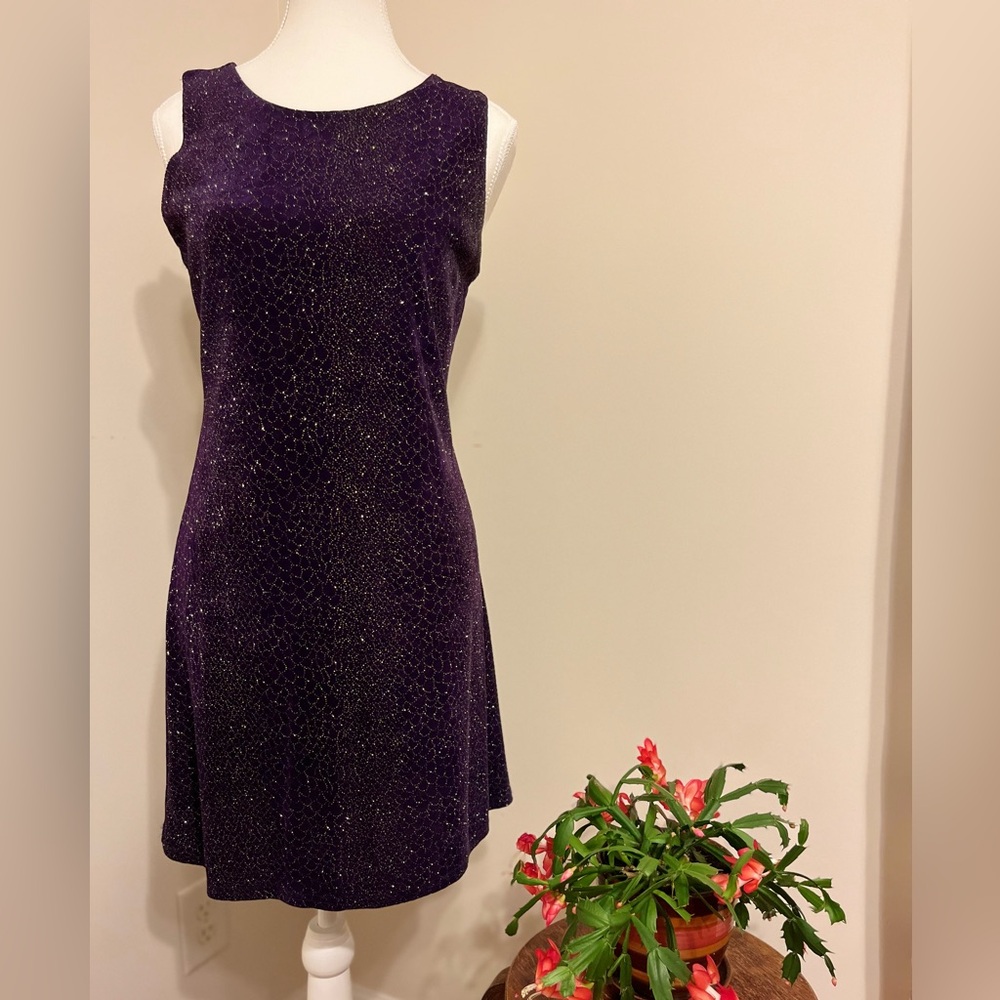 I.N. San Francisco sparkling purple party dress.